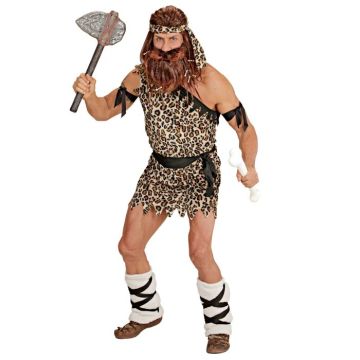 Caveman costume in velvet - 7 pieces
