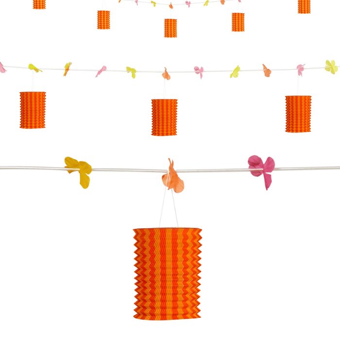 Orange/yellow lantern flower garland - 3 metres