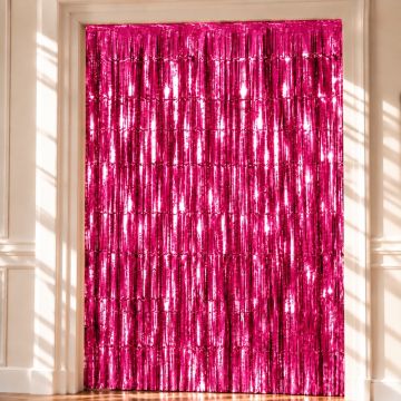 Pink Glitter Curtain - 100 x 240 cm
