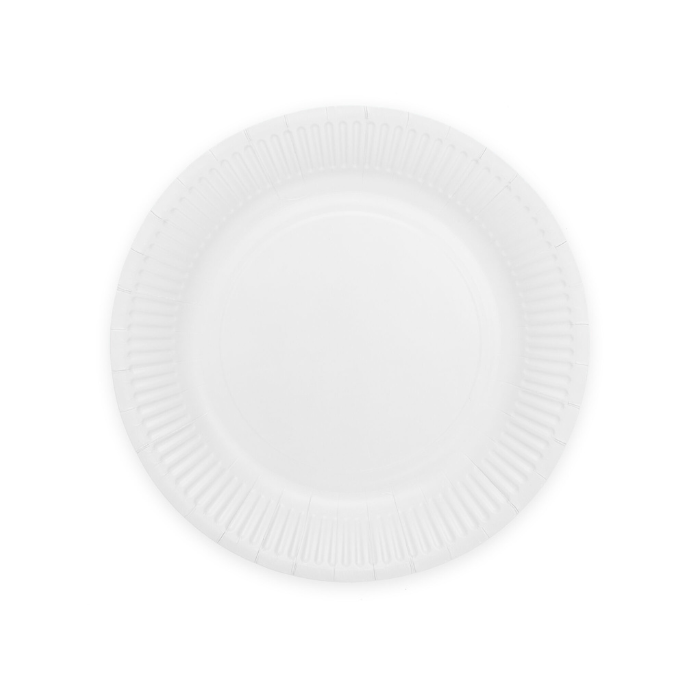 White paper plates 8x - Ø 18 cm