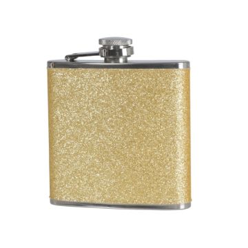 Gold Glitter Hip Flask 180 ml