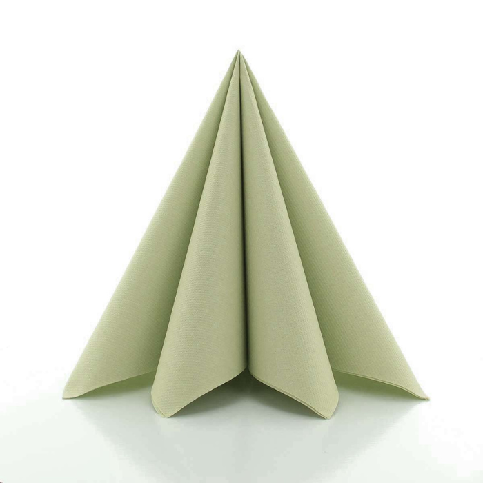 Luxury napkins olive green 12x - 40x40 cm