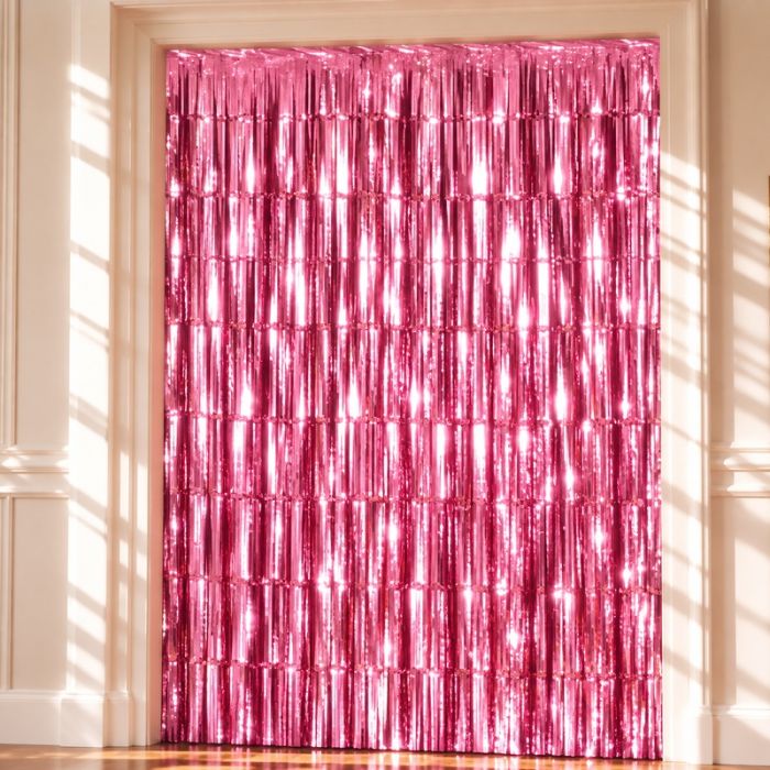 Pink Glitter Curtain - 100 x 240 cm
