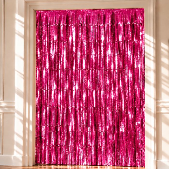 Pink Glitter Curtain - 100 x 240 cm