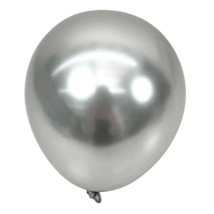 Chrome silver balloons 22 cm 100x