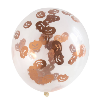 Pumpkin confetti balloon - 30 cm