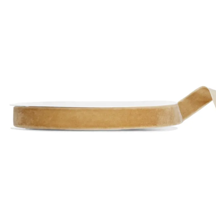 Gold velvet ribbon 15 mm / 10 m