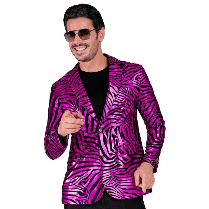 Pink Zebra Jacket with Metallic Finish