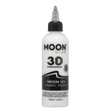 Neon UV Fabric Paint White 125 ml Moon Creations