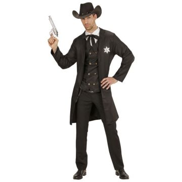 Cowboy Sheriff Costume with Coat - 4 Pieces