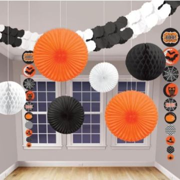 Halloween paper decorations - 9 pieces