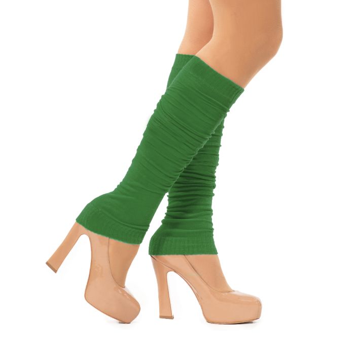 Women's one-size leg warmers green