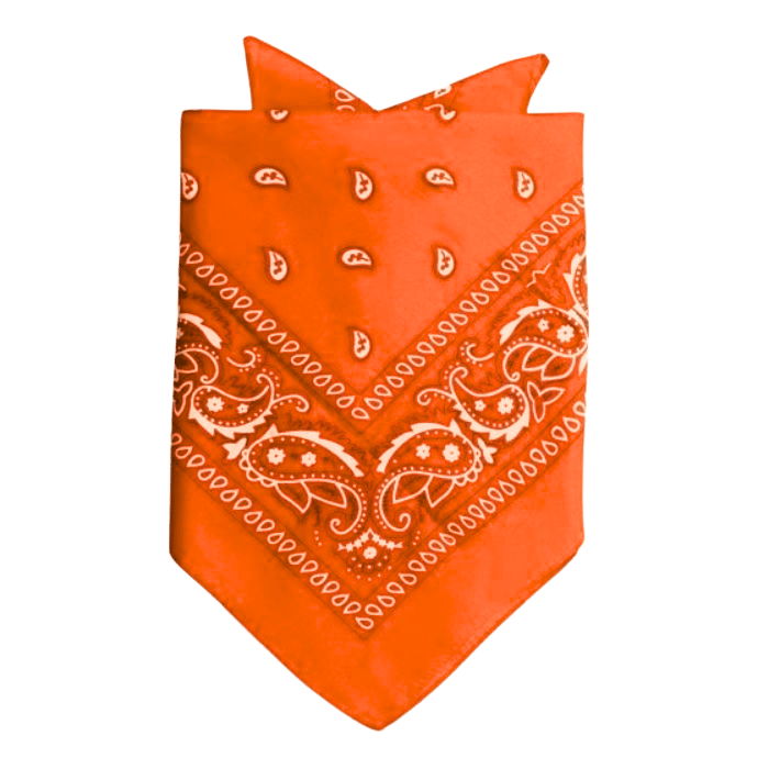 Bandana with traditional pattern orange 55x55 cm