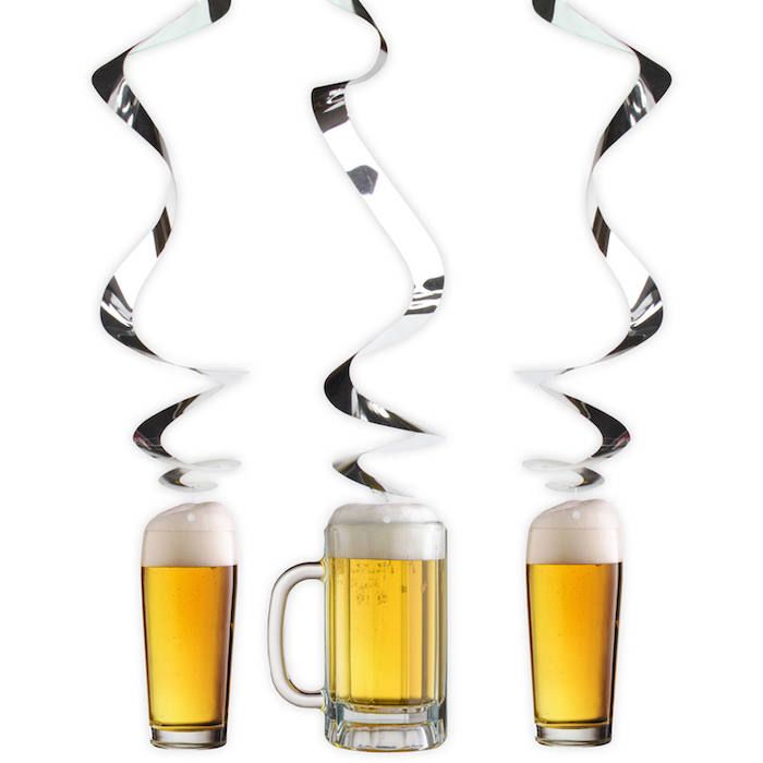 Hanging Beer Glasses 3x . 80 x 13 cm