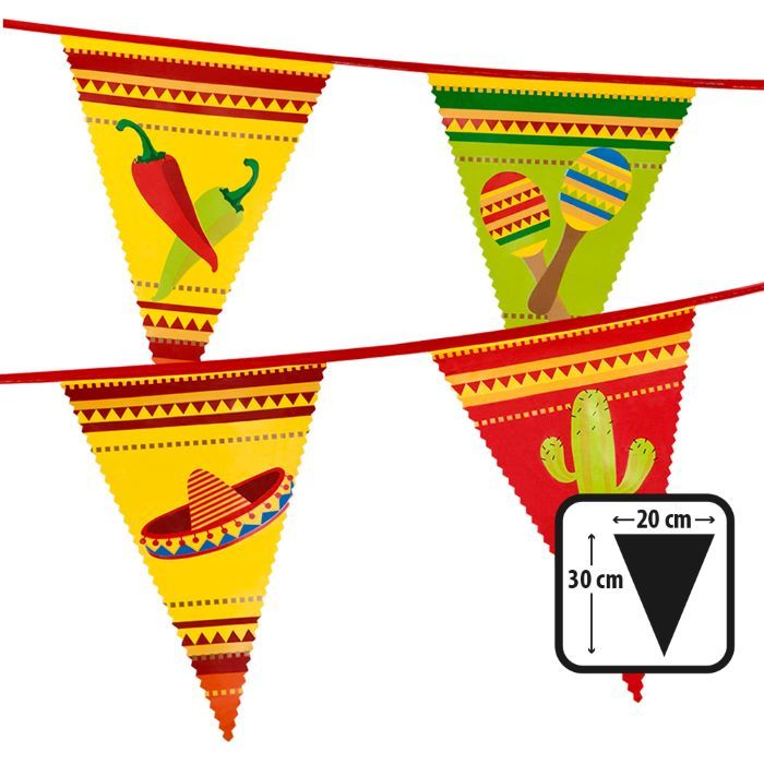 Mexican plastic bunting - 6m