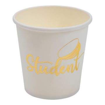 Paper cups with graduation motif gold 8x 