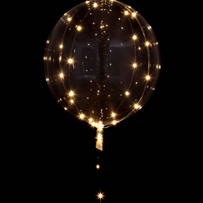 LED balloon 2x white light chain 50 cm 3 m