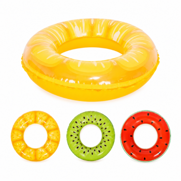 Inflatable ring with fruit design assorted 79 cm 