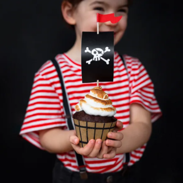 Pirate cupcake kit muffin decorations 6x - 20 cm