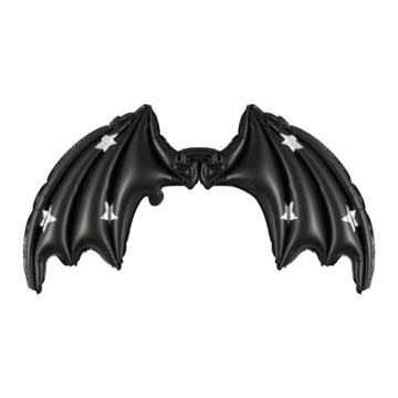 Black bat wings foil balloon - 85x50 cm
