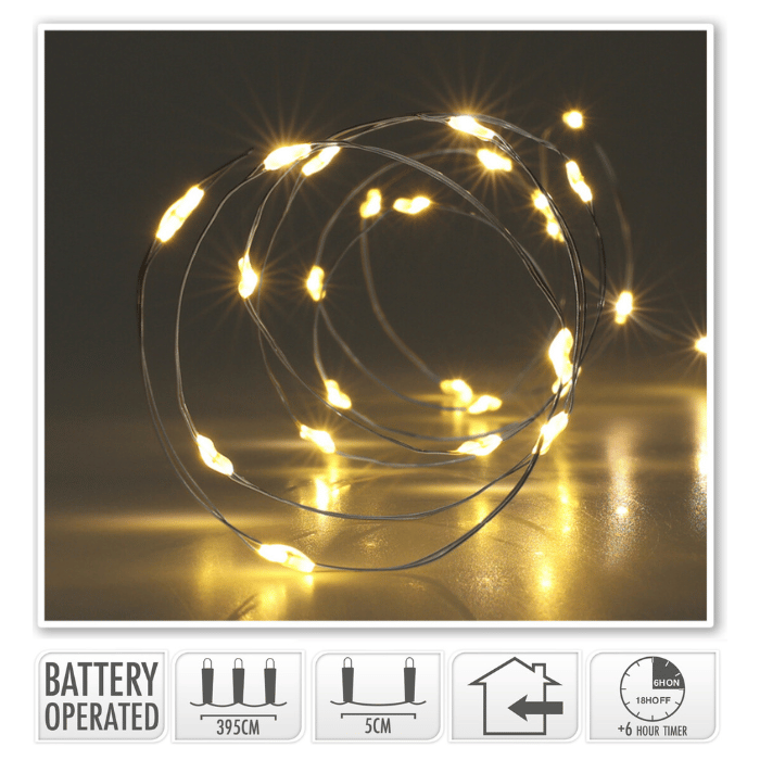 LED Fairy Lights 80 LED Warm White - 395 cm