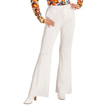 70s Lady Trumpet Trousers White