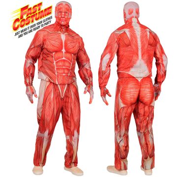 Anatomy Costume for Men with Muscle Print