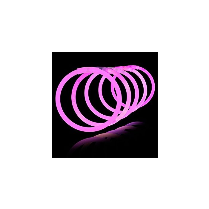Pink glow sticks 100x - Self-lighting bracelets