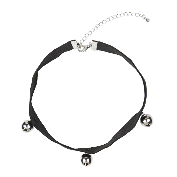 Black cat collar with 3 bells