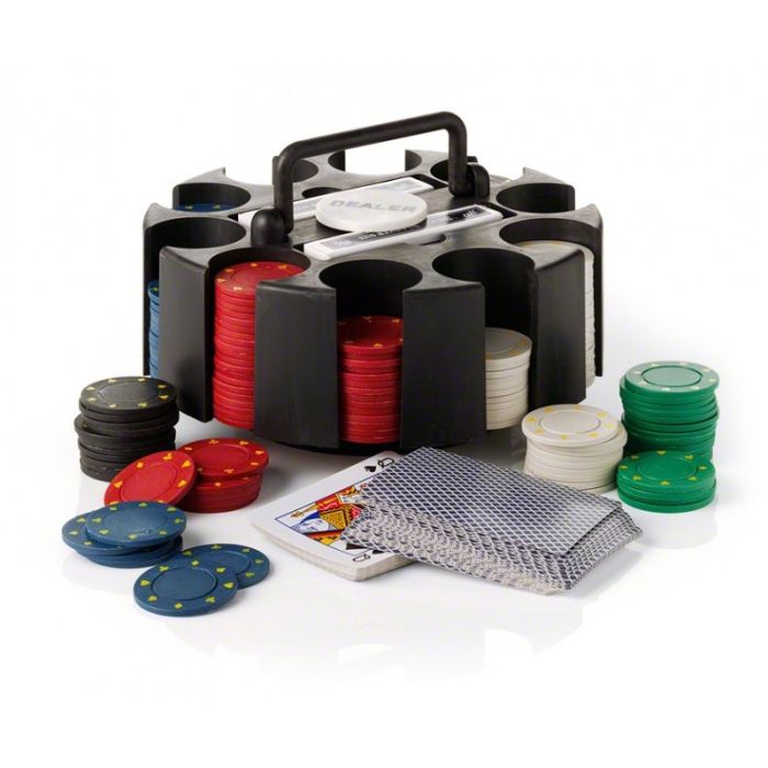 Poker Set 200 chips including 2 decks of cards, dealer button and box