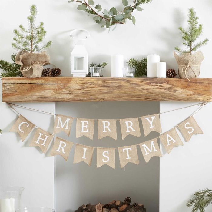 Merry Christmas Jute Garland - 2.5 meters