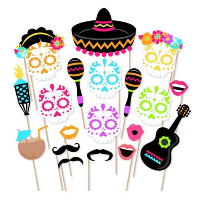 Day Of The Dead Photo Booth Props - Mexican 21x