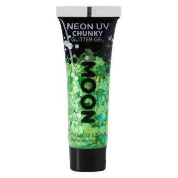 Neon UV Chunky Glitter Gel Green 12 ml Moon Creations