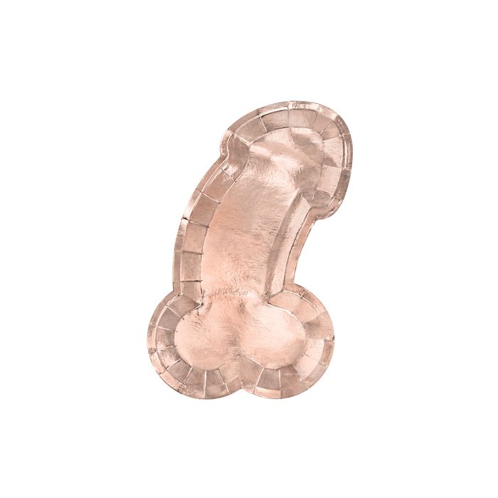 Rose Gold Penis Plate 6x - 26.5 x 15.5 cm