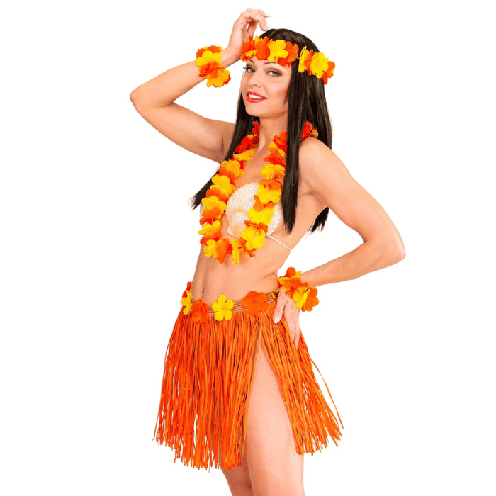 Orange Hawaiian set - 5 pieces