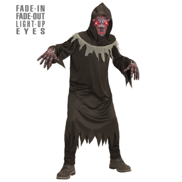 Demon costume with LED eyes for children