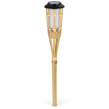 Bamboo Solar Torch with Flame Effect 54 cm