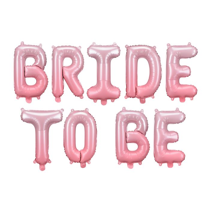 Bride to be foil balloon pink - 350 x 45 cm