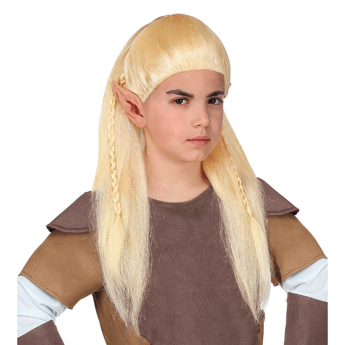 Elf blonde long wig for children