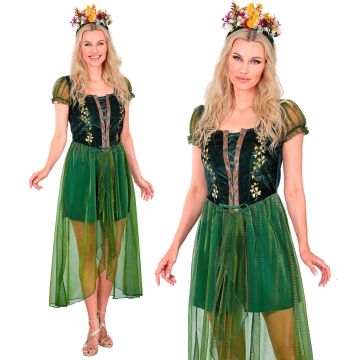 Forest Queen Costume with Flower Crown