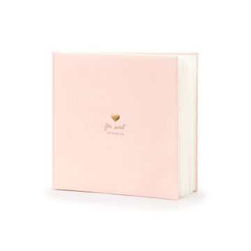 Guest book "For Sweet Memories" Pink - 20.5 x 20.5 cm