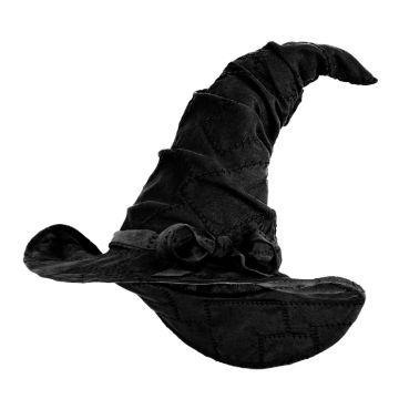 Wizard's witch hat with suede look black unisex