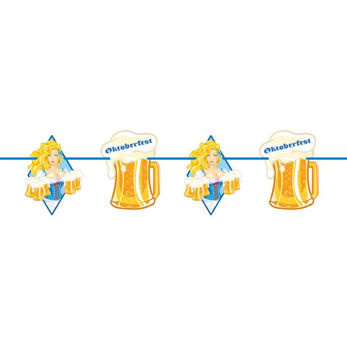 Oktoberfest Garland With Beer Mugs - 10 m