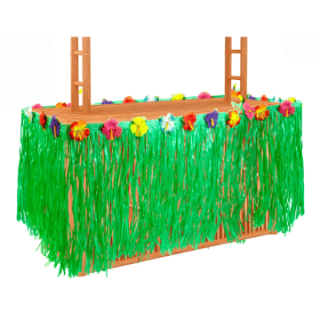 Hawaii green table skirt - 275x70 cm