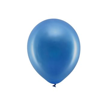 Metallic Dark Blue Balloons 10x - 30 cm