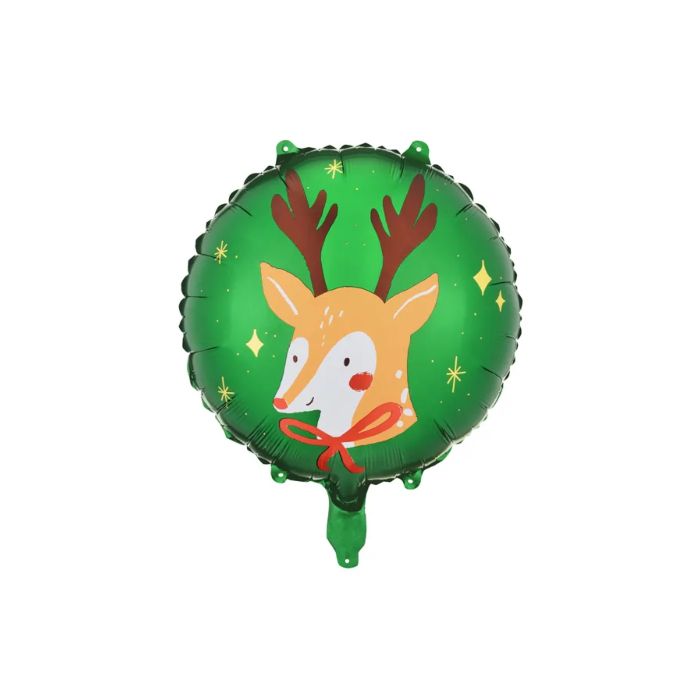 Christmas foil balloon reindeer - Ø45 cm