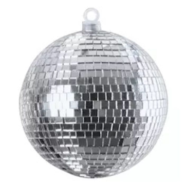Silver Disco Ball - 5 cm including hanging hook