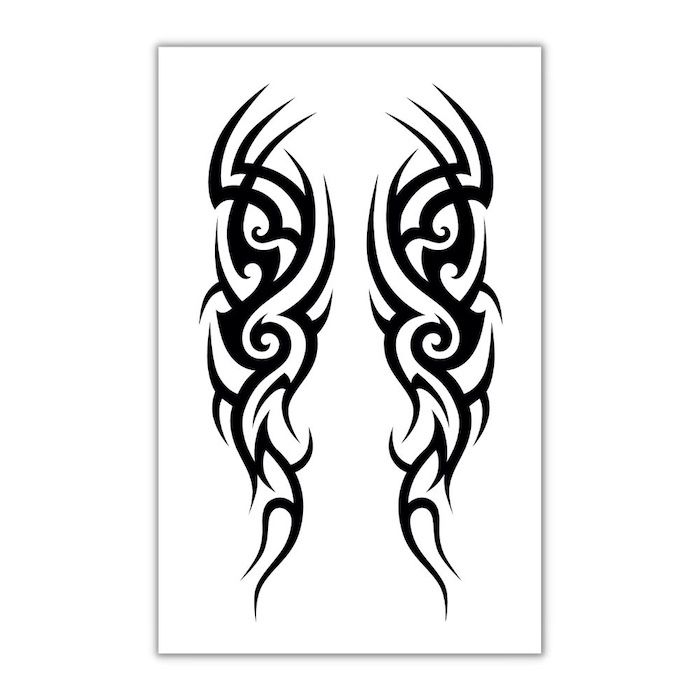 Tribal fake and artificial tattoo 10.5x20cm