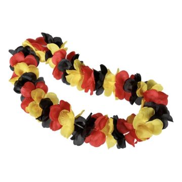 Hawaiian flower crown black, red and yellow - onesize