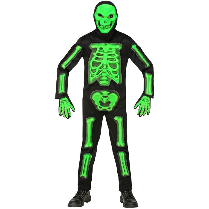 Green Skeleton Costume for Boys